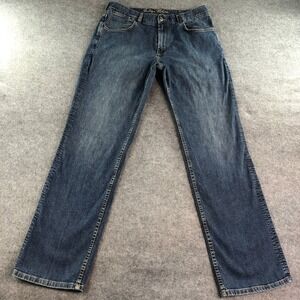 Indigo Palms Mens Straight Leg Blue Denim Jeans 36x36 Stretch Medium Wash